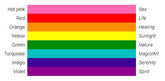 Original 8-Stripe Rainbow Pride Rectangle Enamel Pin Pin PRIDE MODE